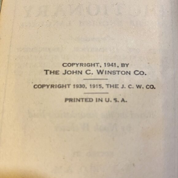 Vintage 1941 Miniature English Dictionary Genuine Leather Rules of Grammar Etc - Picture 2 of 10